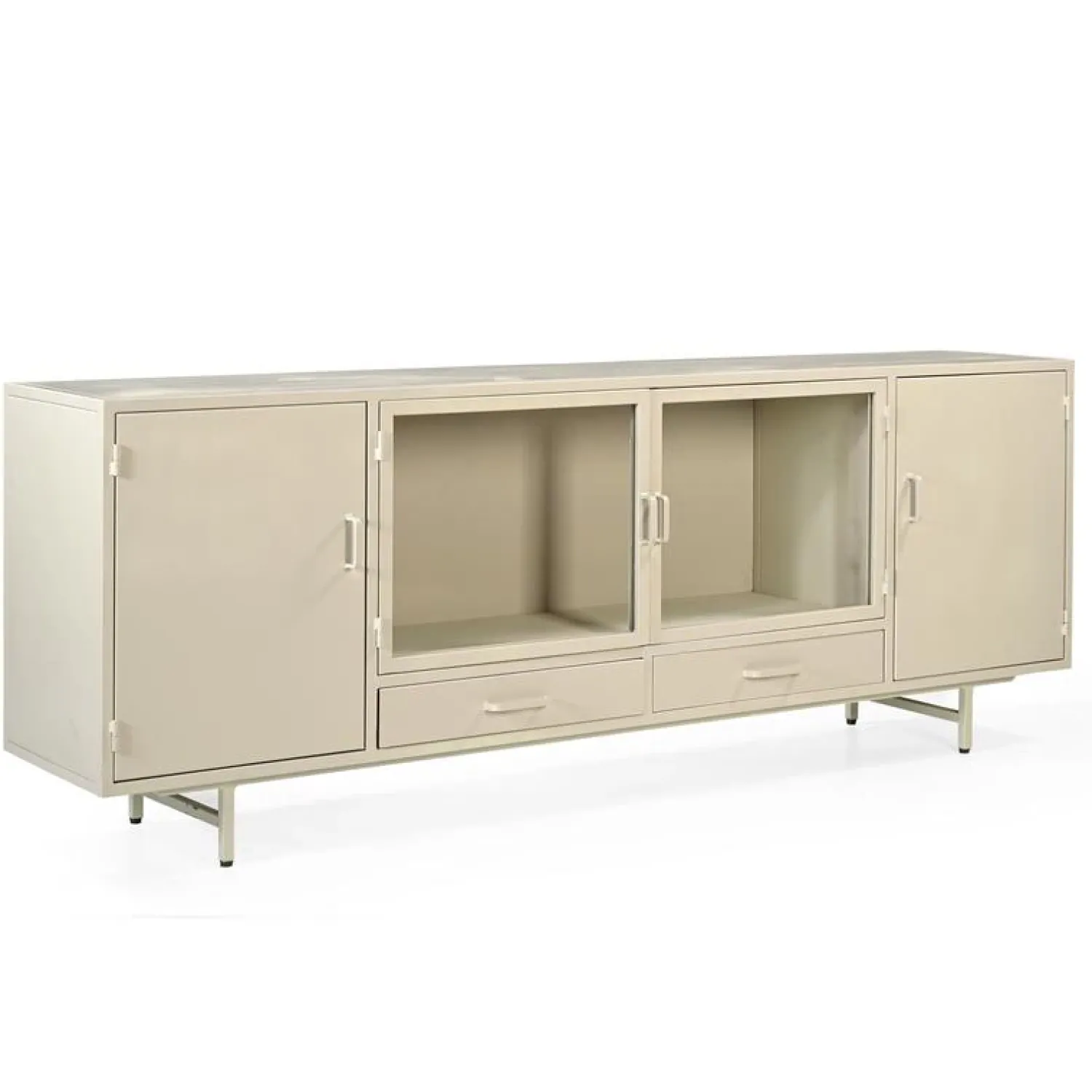 DPX Furniture Dressoirs|Industriele Kasten|DPX Odin Dressoir 4 deurs 2 lade taupe 200cm