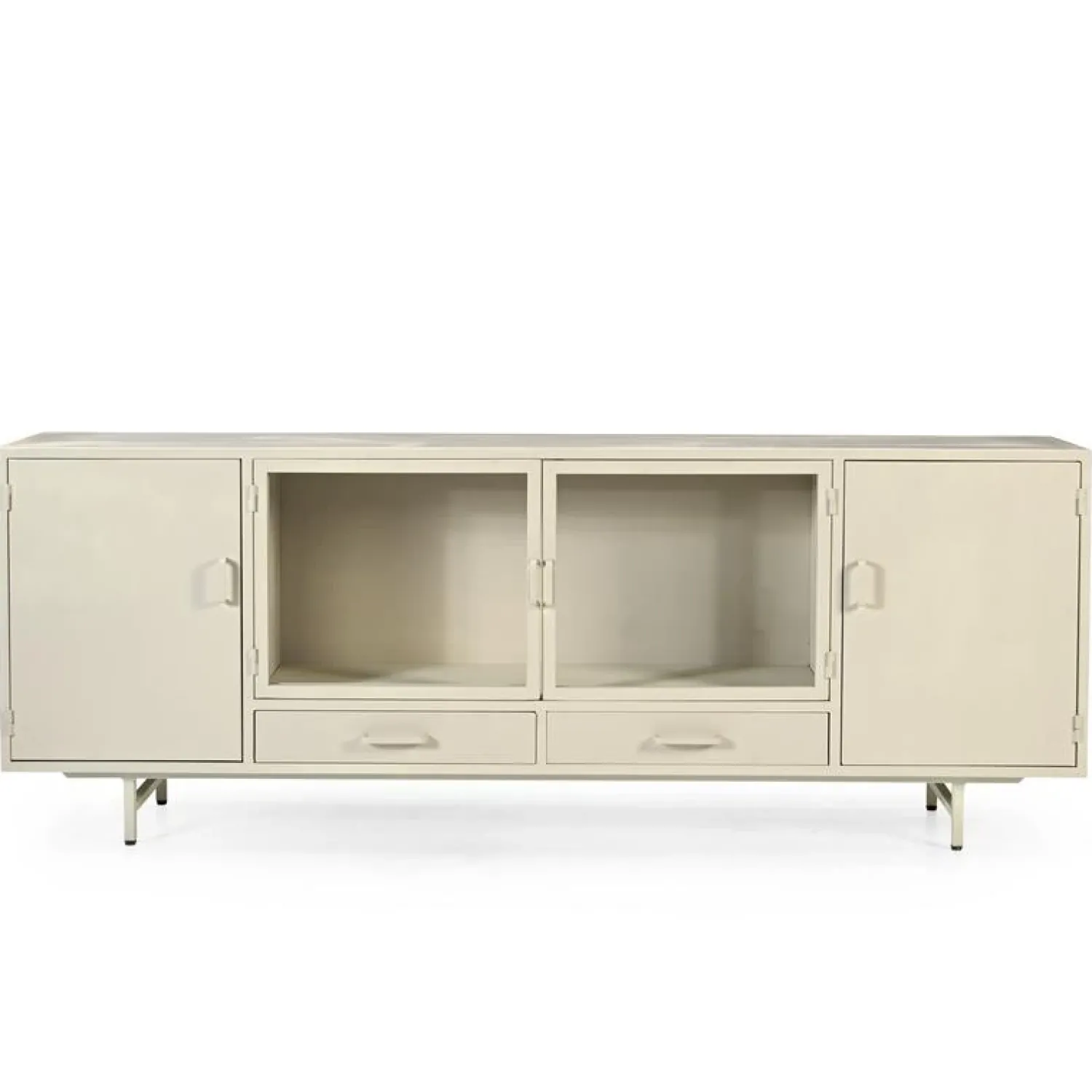 DPX Furniture Dressoirs|Industriele Kasten|DPX Odin Dressoir 4 deurs 2 lade taupe 200cm