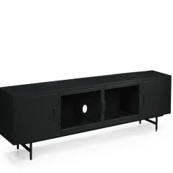 DPX Furniture Industriele Kasten|Tv Meubels|DPX Odin Tv meubel 4 deurs zwart 240