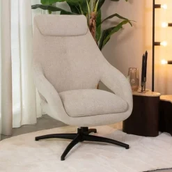 Label51 Fauteuils|Draaifauteuil Maxwell Naturel Stof