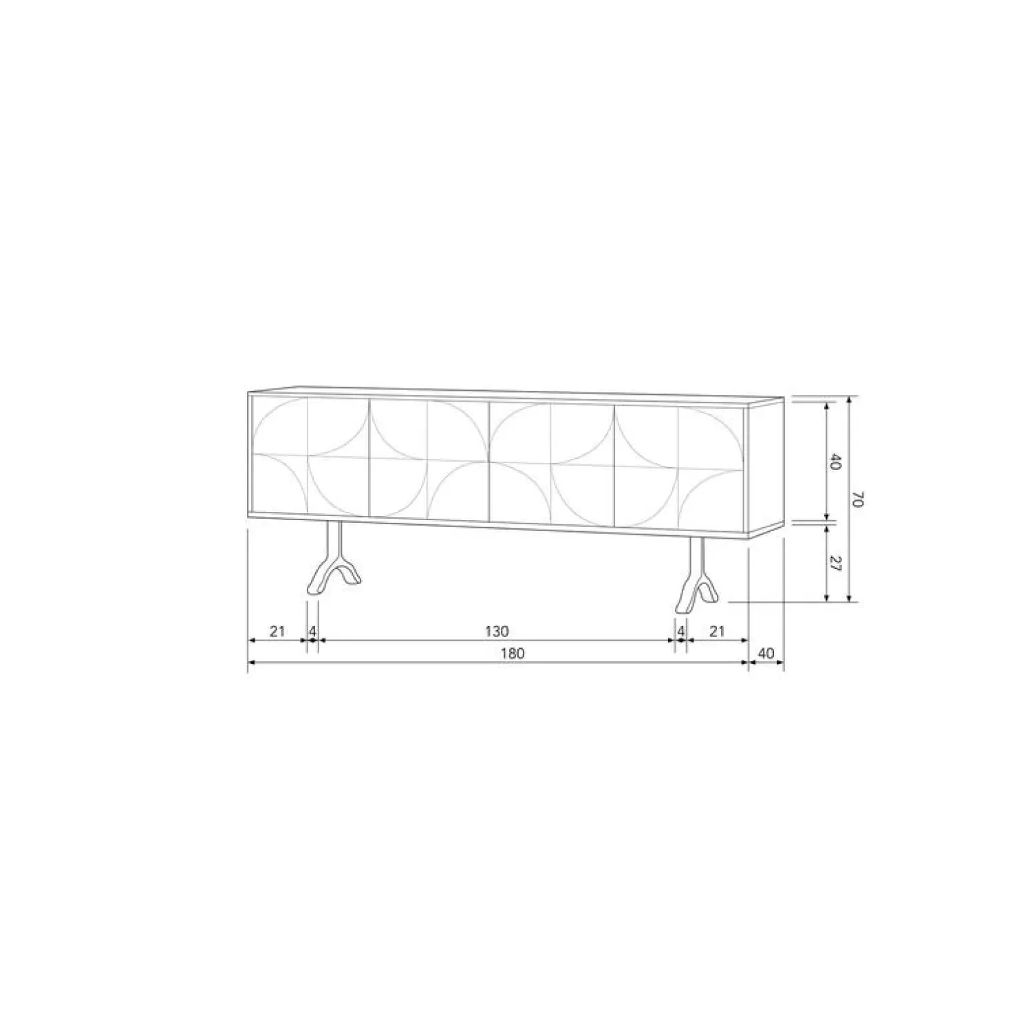 WOOOD Dressoirs|Industriele Kasten|Draw Dressoir mangohout walnoot 180cm