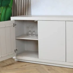 Furndea Dressoirs|Industriele Kasten|Dressoir Dortmund mangohout zand 200cm