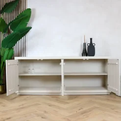 Furndea Dressoirs|Industriele Kasten|Dressoir Dortmund mangohout zand 200cm