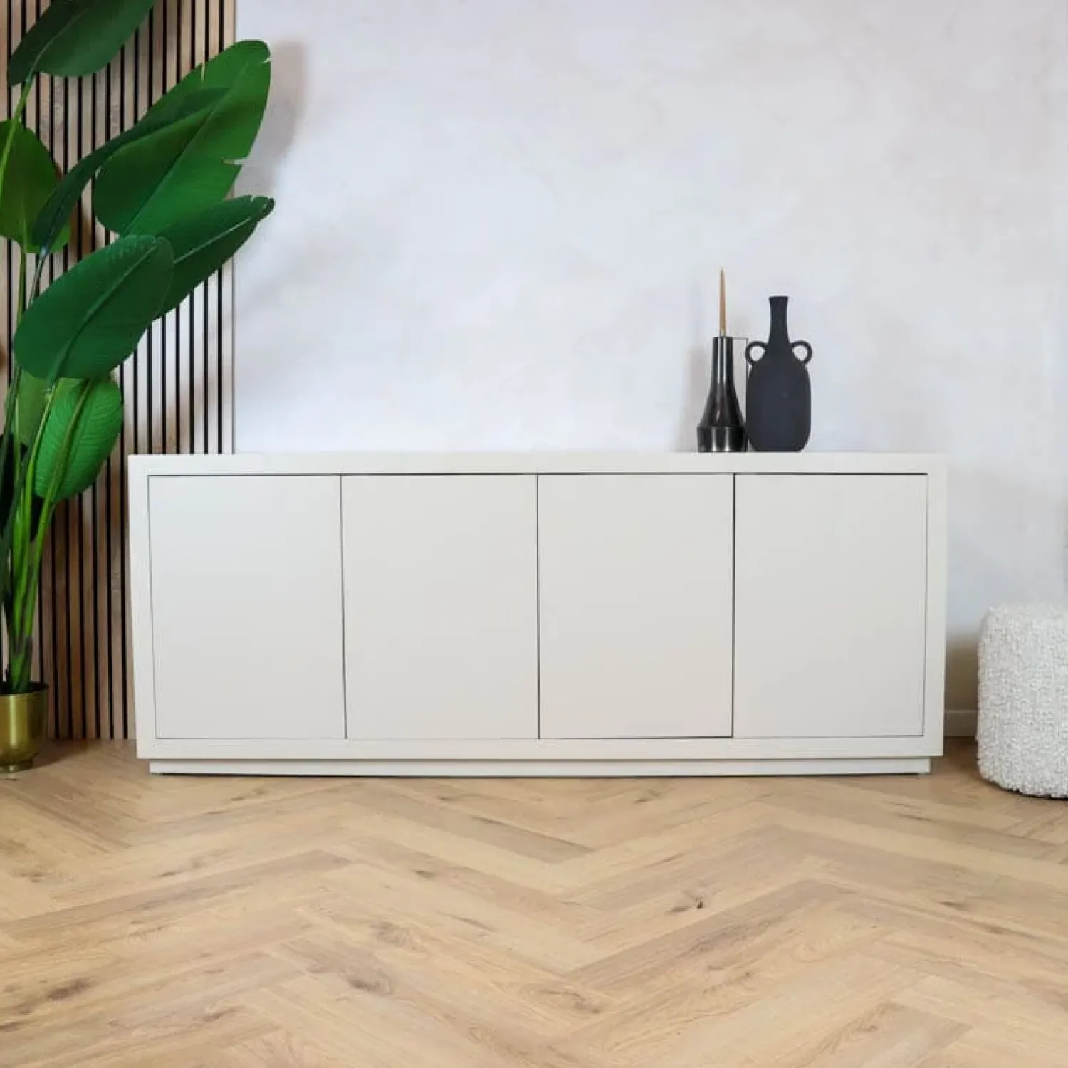 Furndea Dressoirs|Industriele Kasten|Dressoir Dortmund mangohout zand 200cm