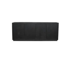 Furndea Dressoirs|Industriele Kasten|Dressoir Dortmund mangohout zwart 200cm