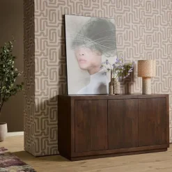 Furndea Dressoirs|Industriele Kasten|Dressoir Dortmund Walnoot 150cm