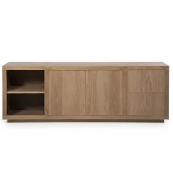 Eleonora Dressoirs|Industriele Kasten|Dressoir Helsinki Lichtbruin 200cm