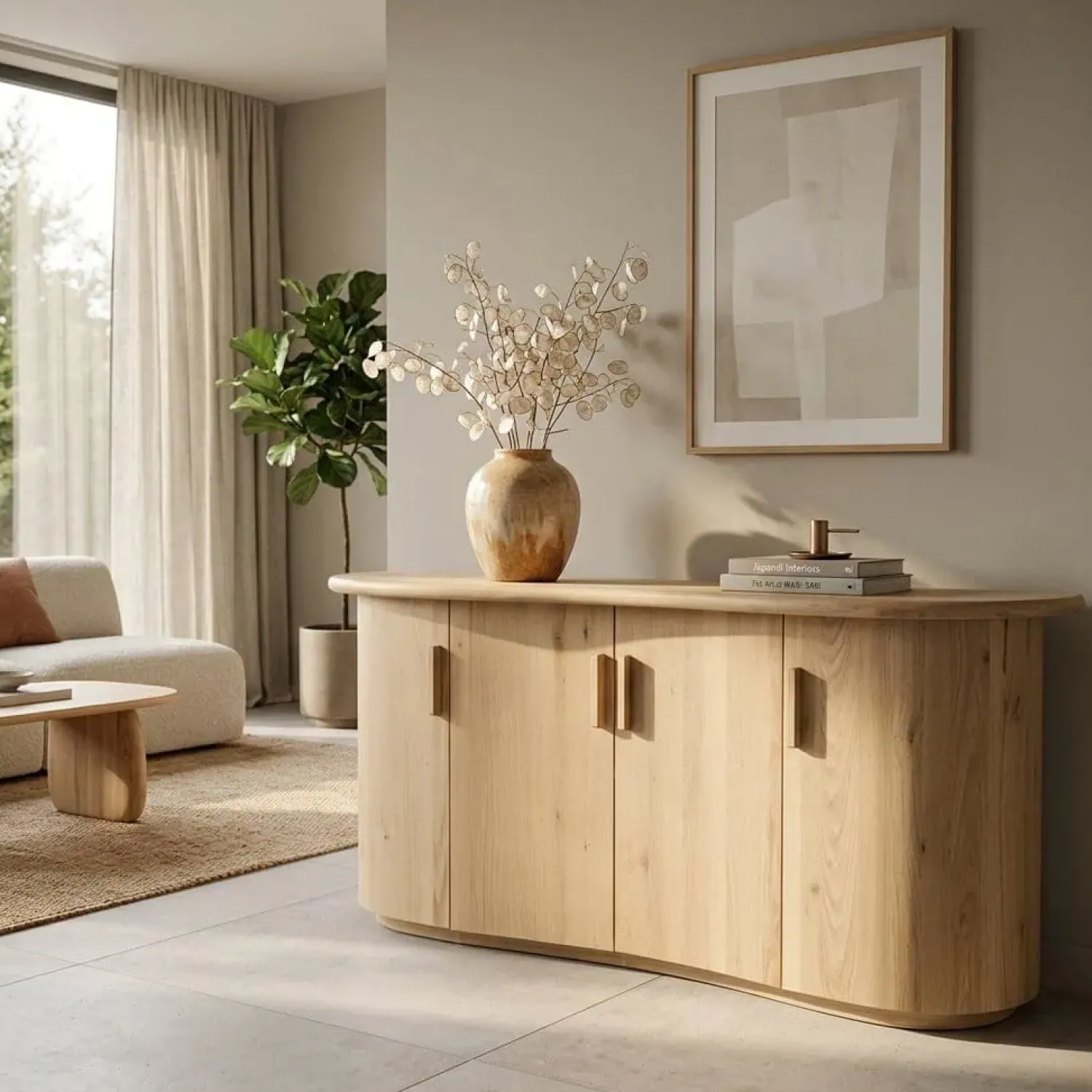 Eleonora Dressoirs|Industriele Kasten|Dressoir Josh naturel 180cm