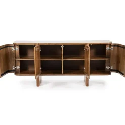 Eleonora Dressoirs|Industriele Kasten|Dressoir Julian acaciahout 4 deurs 170cm