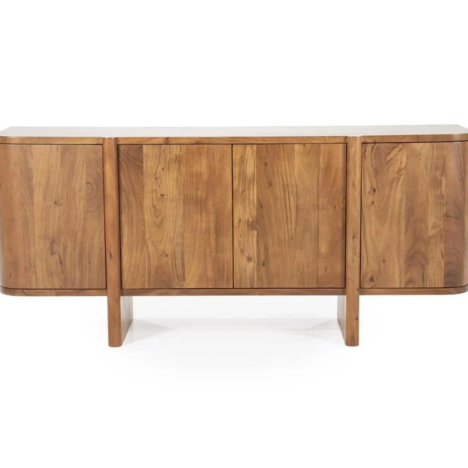 Eleonora Dressoirs|Industriele Kasten|Dressoir Julian acaciahout 4 deurs 170cm