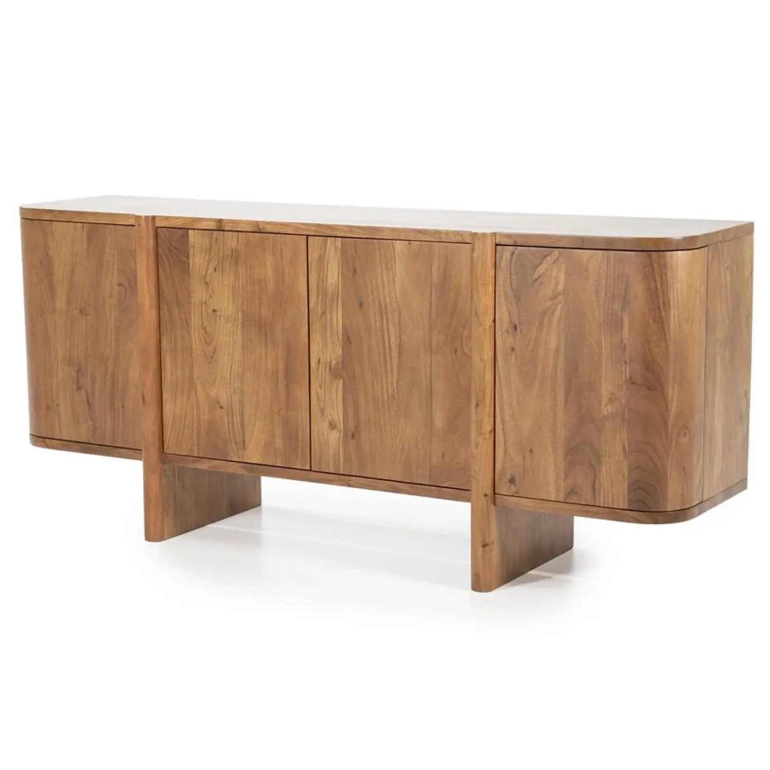 Eleonora Dressoirs|Industriele Kasten|Dressoir Julian acaciahout 4 deurs 170cm
