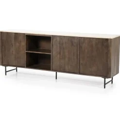 Eleonora Dressoirs|Industriele Kasten|Dressoir Lio mangohout 3 deurs 200cm