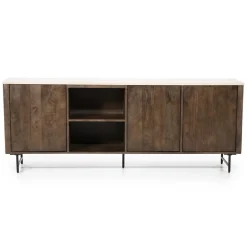 Eleonora Dressoirs|Industriele Kasten|Dressoir Lio mangohout 3 deurs 200cm