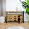 Furndea Dressoirs|Industriele Kasten|Dressoir mangohout Britt industrieel - 135cm