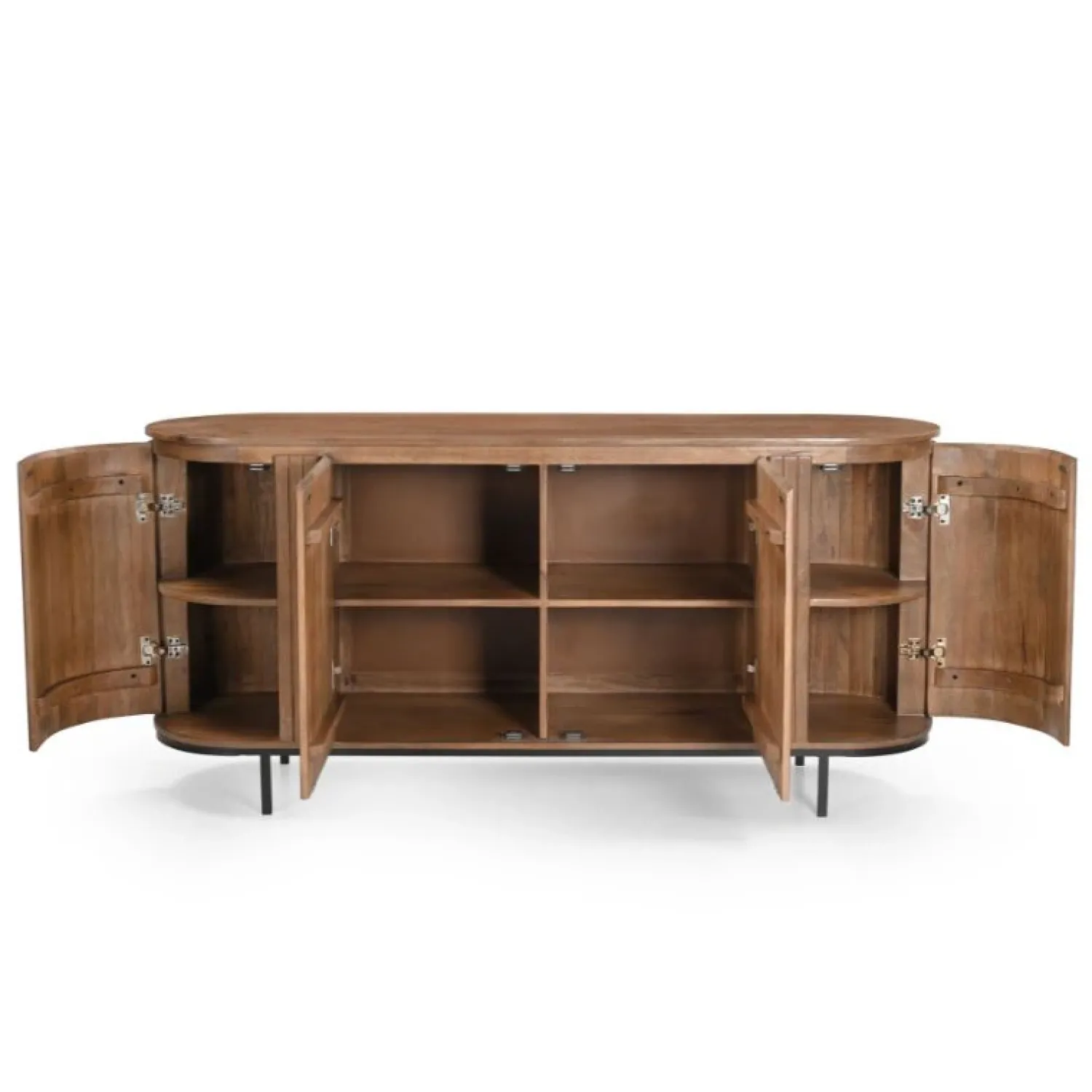 Livingfurn Dressoirs|Industriele Kasten|Dressoir mangohout Noor - 180cm