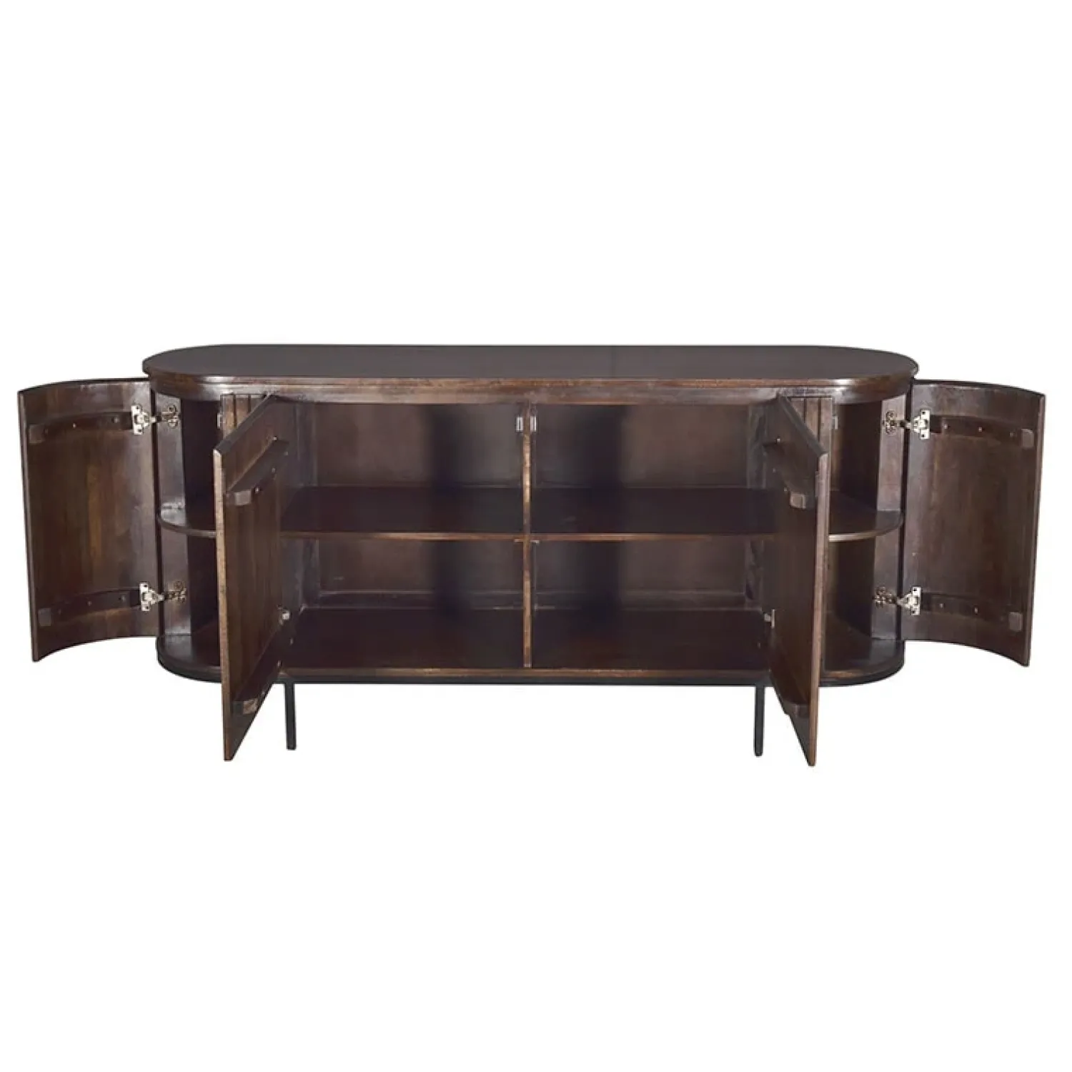 Livingfurn Dressoirs|Industriele Kasten|Dressoir mangohout Noor walnoot - 180cm