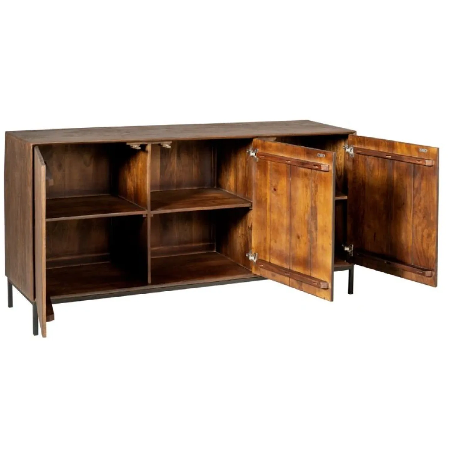 Furndea Dressoirs|Industriele Kasten|Dressoir Martin Walnoot 165cm