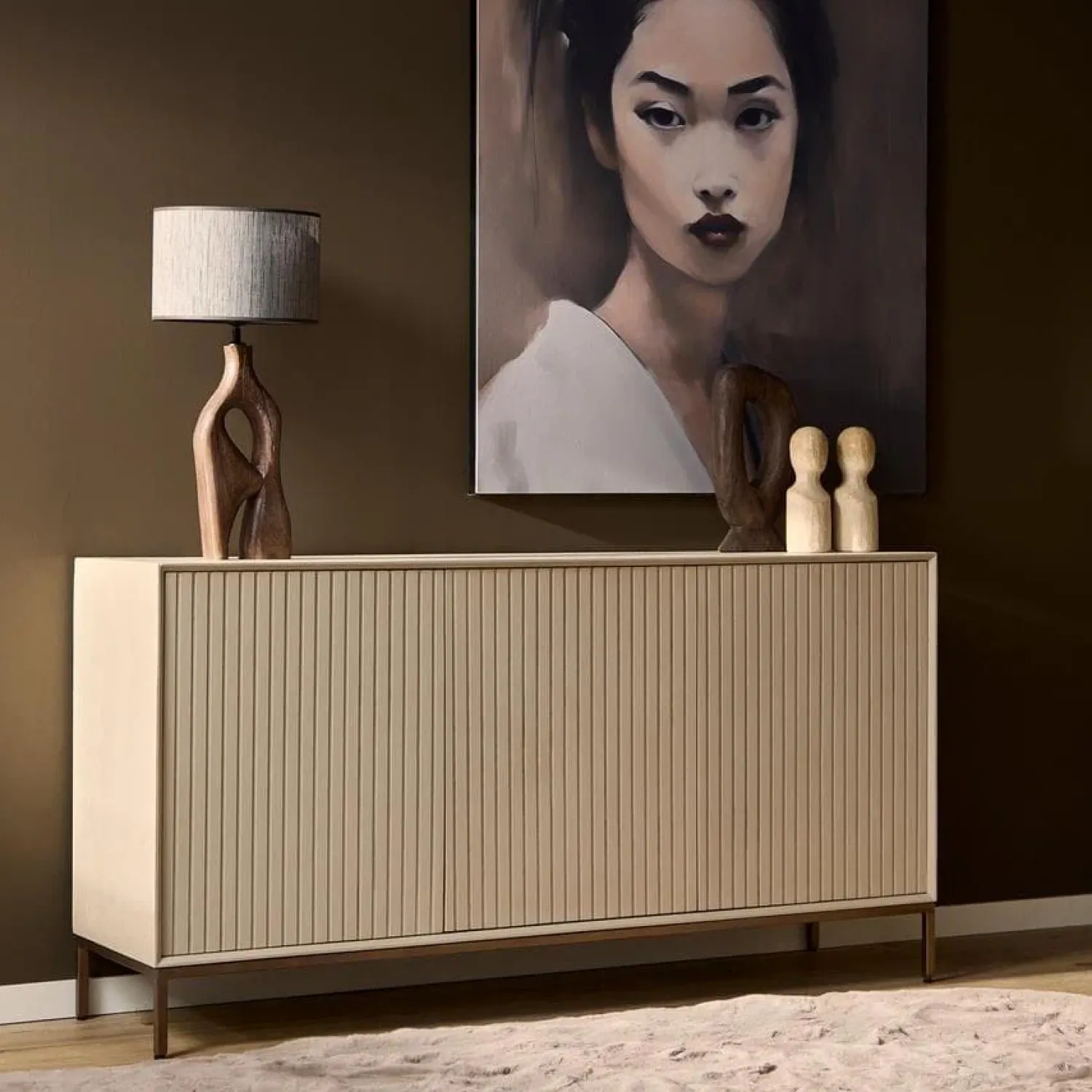 Furndea Dressoirs|Industriele Kasten|Dressoir Martin Zand 165 cm