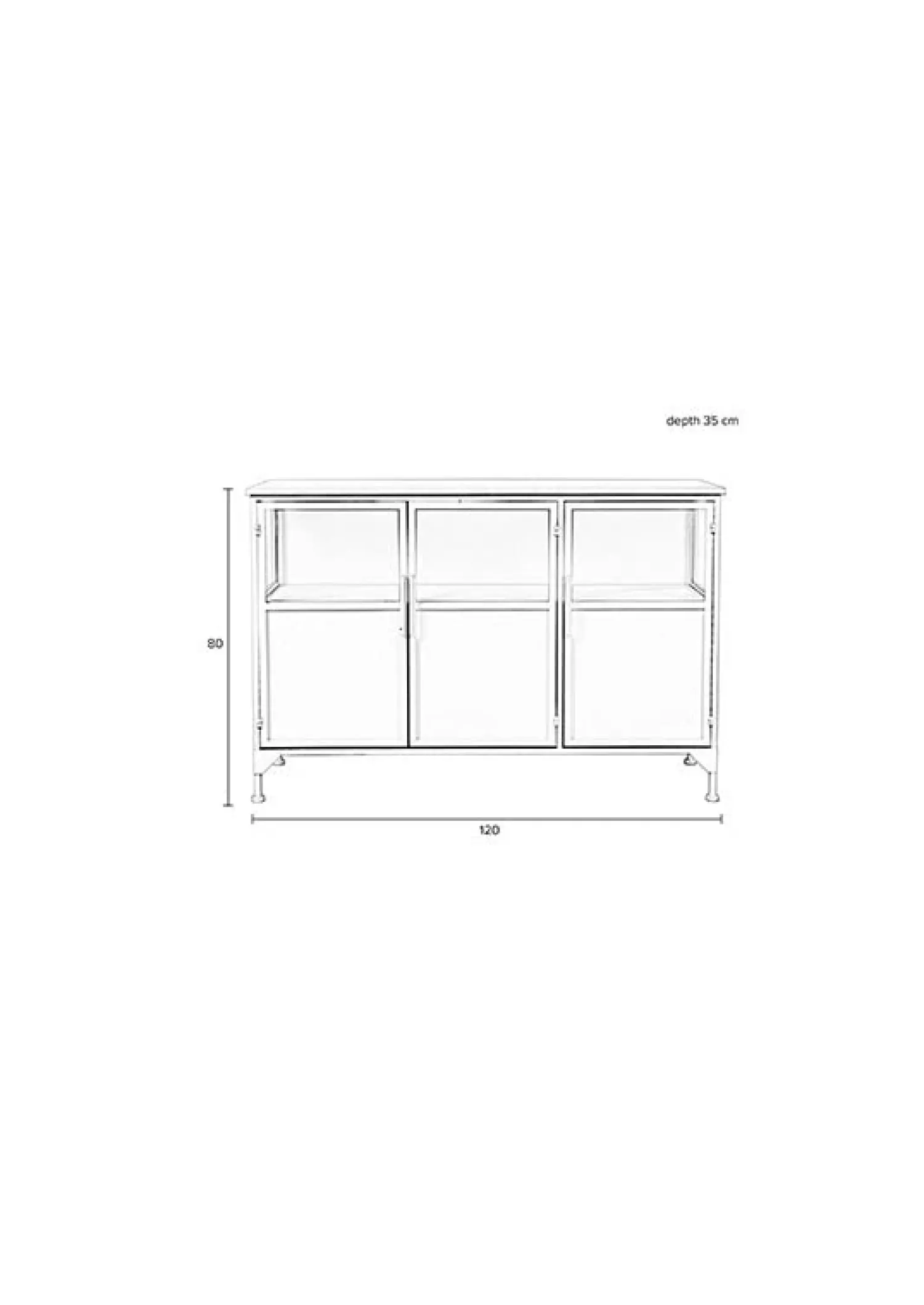 NORI Living Dressoirs|Industriele Kasten|Dressoir Miya laag
