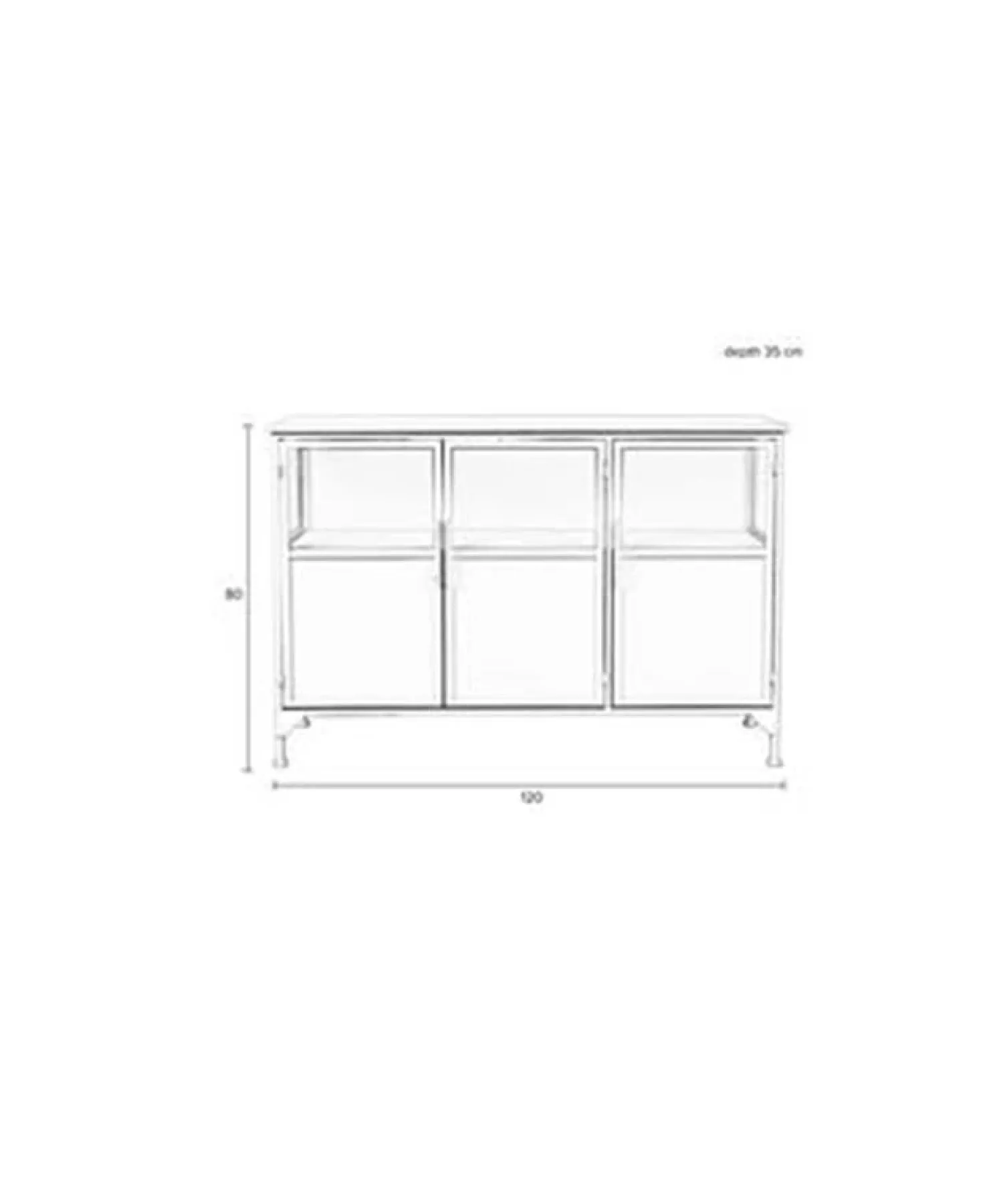 NORI Living Dressoirs|Industriele Kasten|Dressoir Miya laag