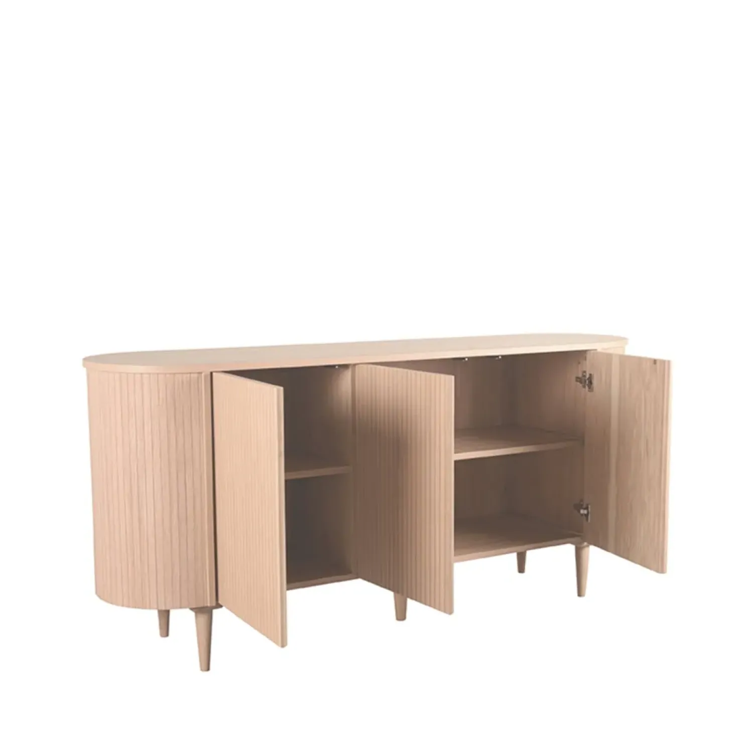 Label51 Dressoirs|Industriele Kasten|Dressoir Oliva Naturel Eikenhout 180cm
