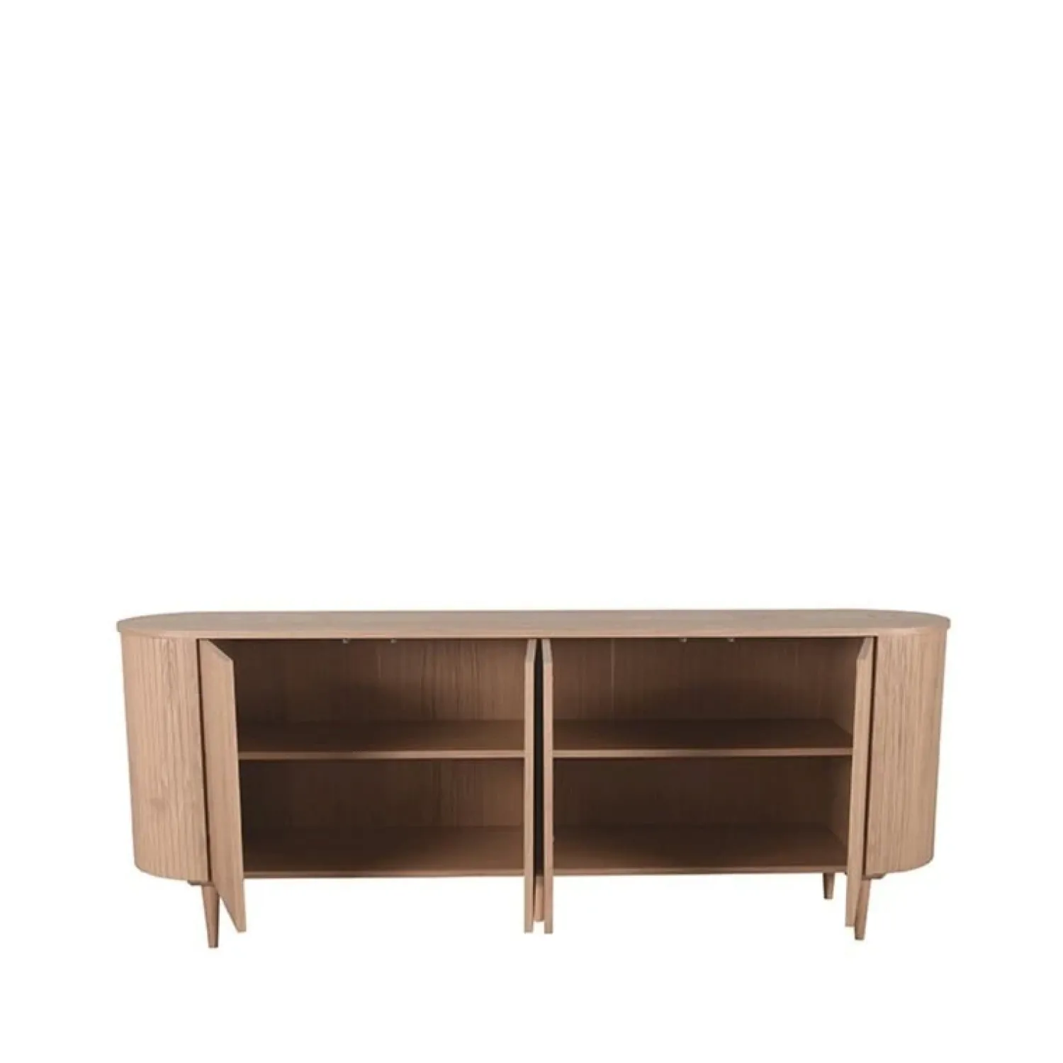 Label51 Dressoirs|Industriele Kasten|Dressoir Oliva Naturel Eikenhout 220cm