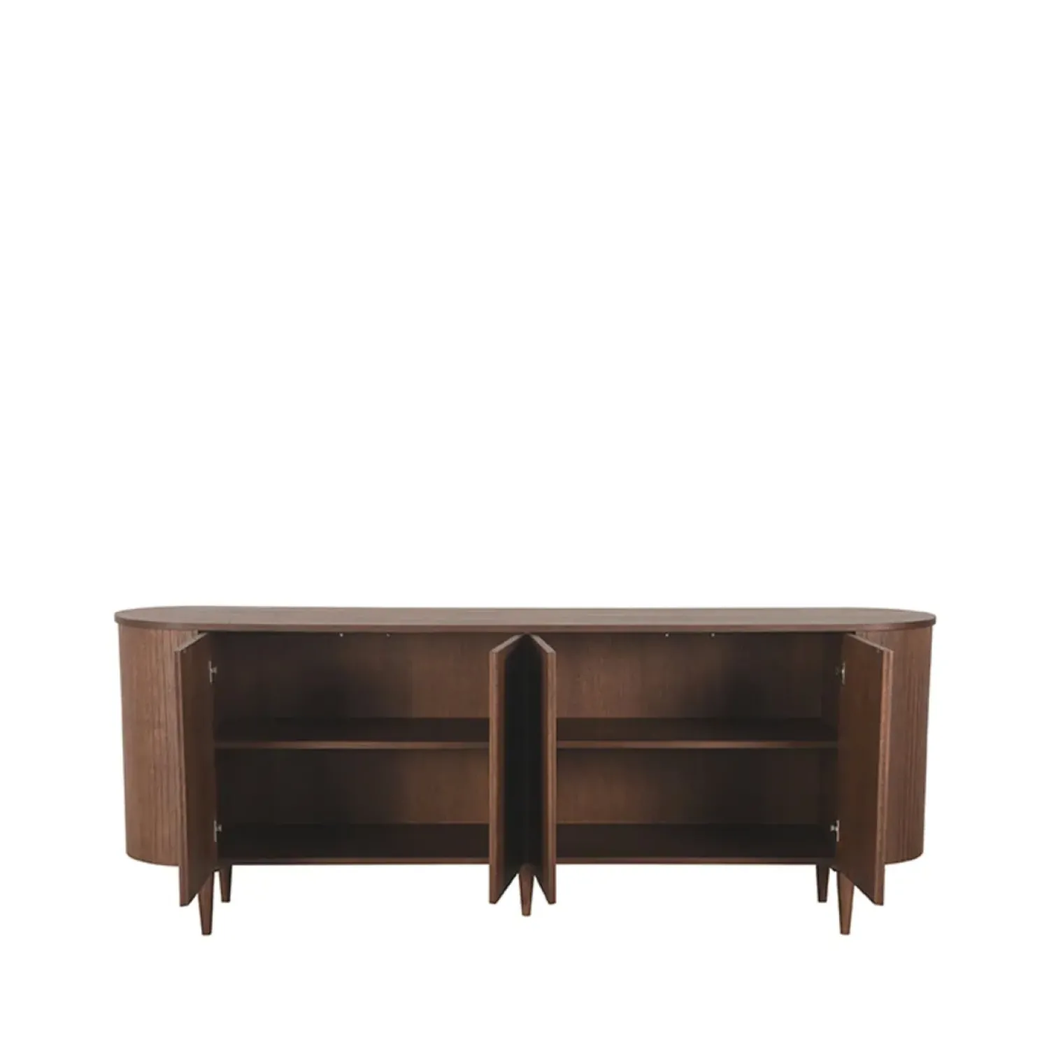 Label51 Dressoirs|Industriele Kasten|Dressoir Oliva Walnoot Eikenhout 220cm