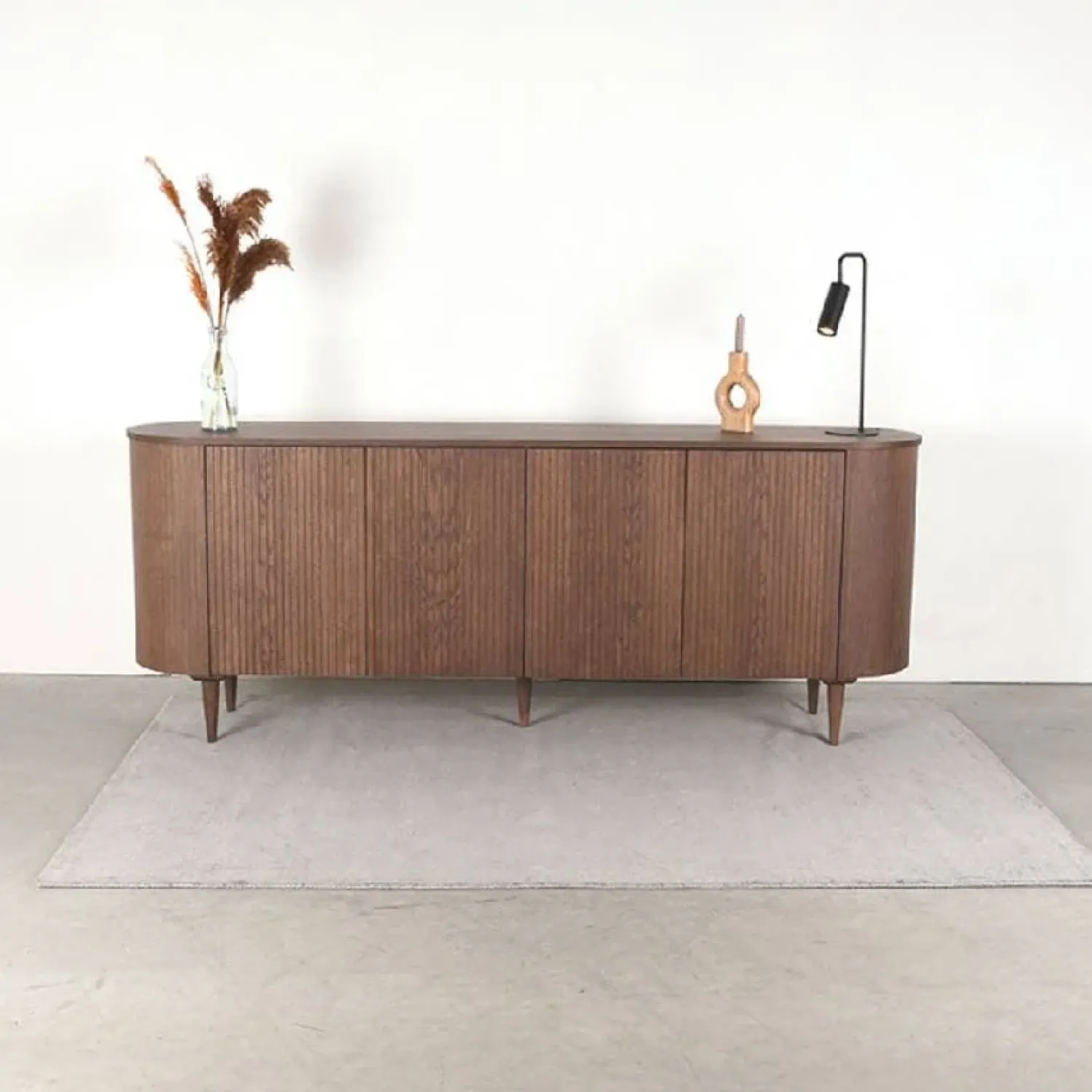 Label51 Dressoirs|Industriele Kasten|Dressoir Oliva Walnoot Eikenhout 220cm