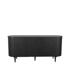 Label51 Dressoirs|Industriele Kasten|Dressoir Oliva Zwart Eikenhout 180cm