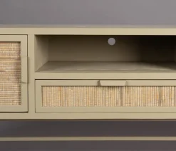 Dutchbone Industriele Kasten|Tv Meubels|Dressoir Yasu Rotan Beige 148cm