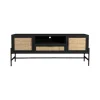 Dutchbone Industriele Kasten|Tv Meubels|Dressoir Yasu Rotan Zwart 148cm