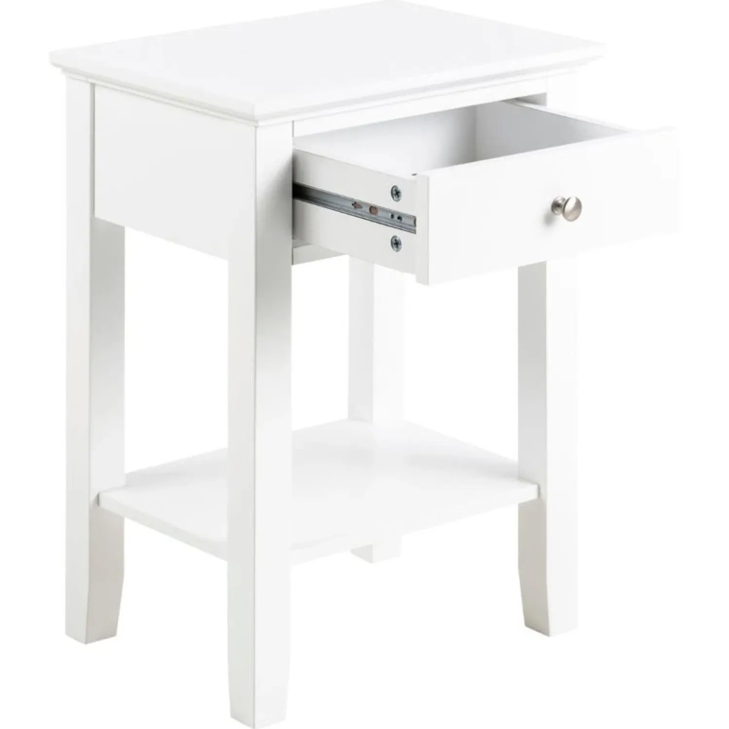 Nordhavn Nachtkastjes|Industriele Kasten|Drexia Nachtkastje 1 lade Wit 45cm