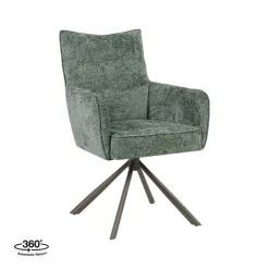 Label51 Eetkamerstoelen|Dubai Eetkamerstoel Hunter met Bronze poot