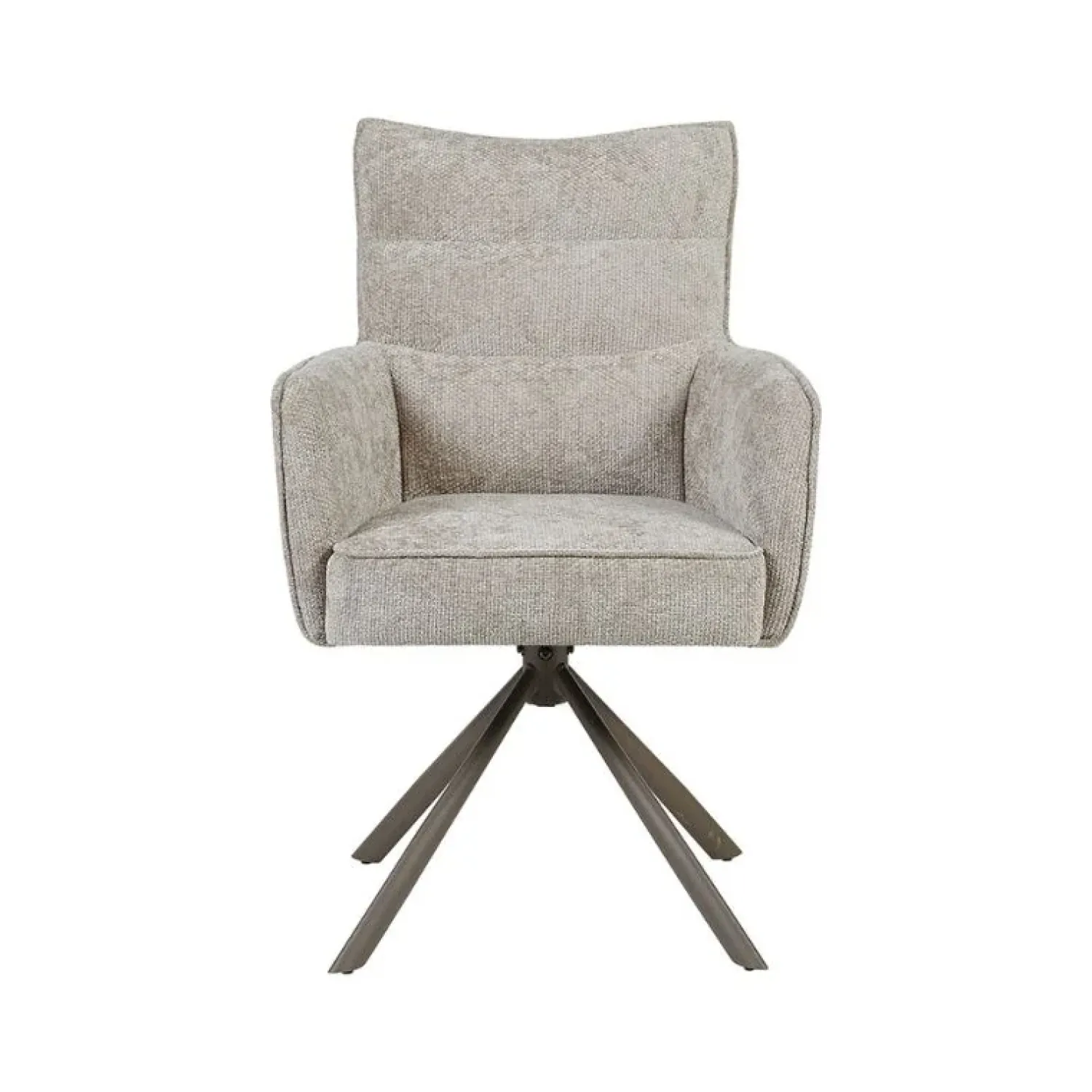 Label51 Eetkamerstoelen|Dubai Eetkamerstoel Naturel met Bronze poot