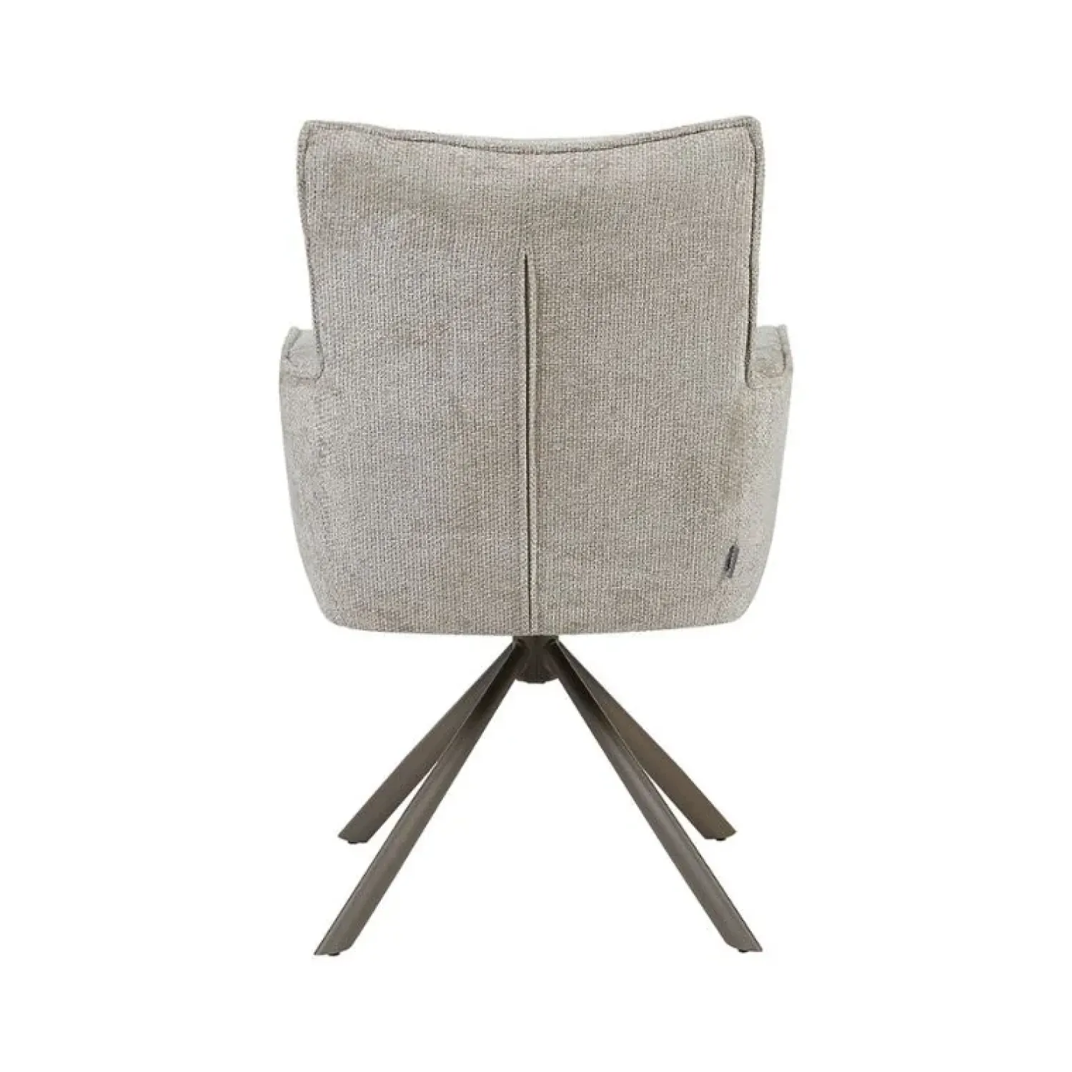 Label51 Eetkamerstoelen|Dubai Eetkamerstoel Naturel met Bronze poot