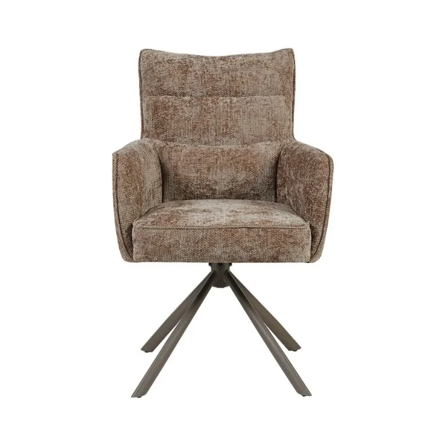 Label51 Eetkamerstoelen|Dubai Eetkamerstoel Taupe met Bronze poot