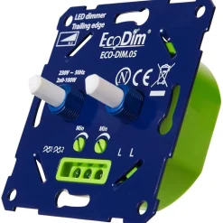 ECO-DIM Led Dimmers|Duo Led dimmer universeel 0-150W fase afsnijding Compleet zwart of wit