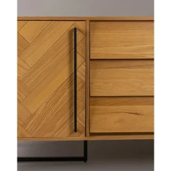 Dutchbone Dressoirs|Industriele Kasten|Class dressoir 180cm naturel eiken