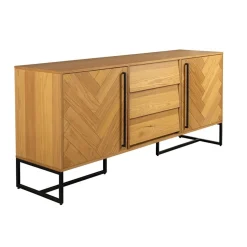 Dutchbone Dressoirs|Industriele Kasten|Class dressoir 180cm naturel eiken