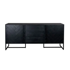 Dutchbone Dressoirs|Industriele Kasten|Class dressoir 180cm zwart