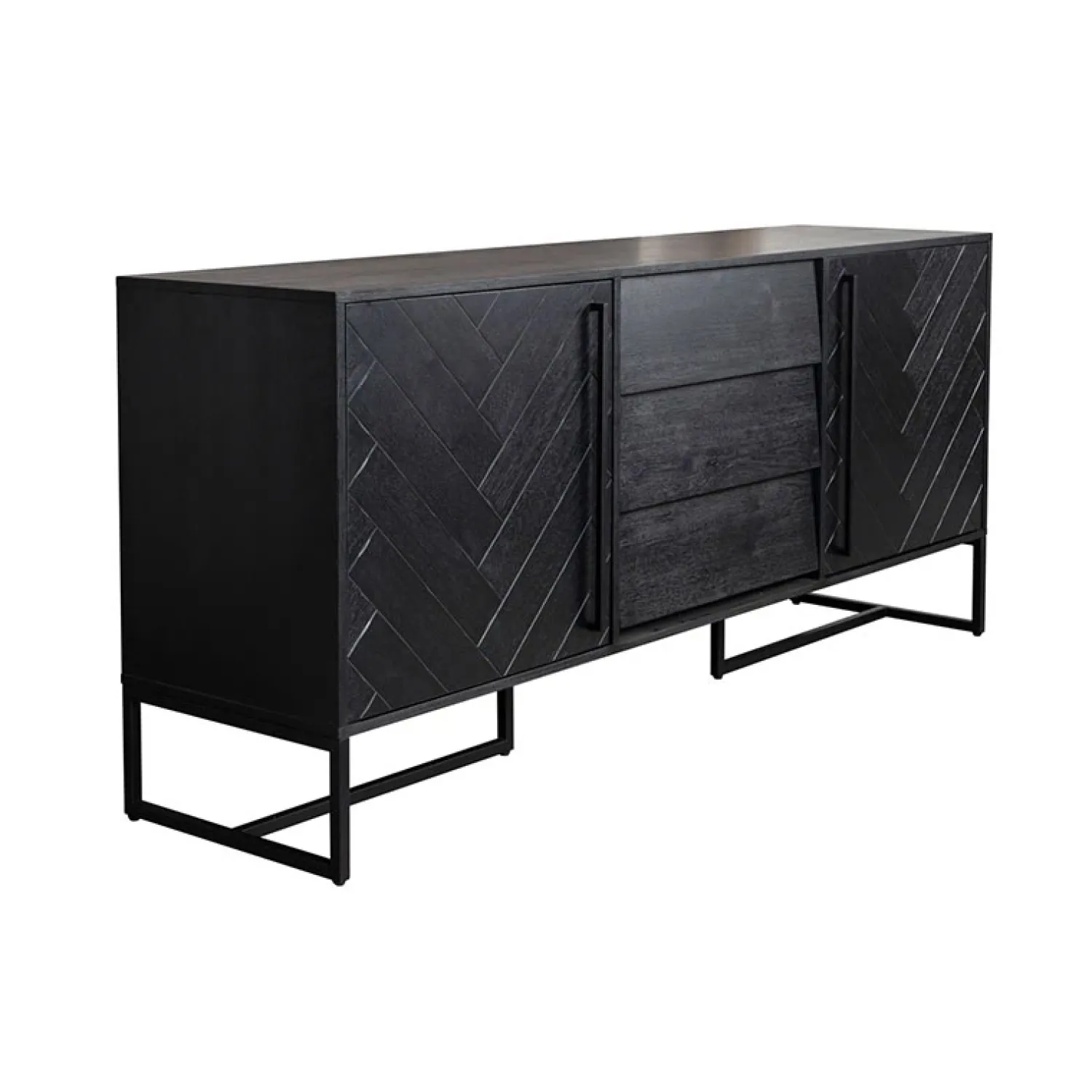 Dutchbone Dressoirs|Industriele Kasten|Class dressoir 180cm zwart