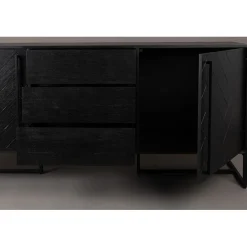 Dutchbone Dressoirs|Industriele Kasten|Class dressoir 180cm zwart