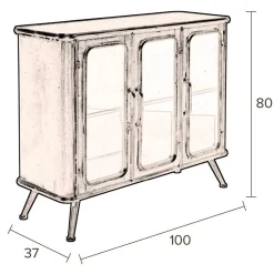 Dutchbone Dressoirs|Industriele Kasten|Denza Dressoir