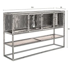 Dutchbone Dressoirs|Industriele Kasten|Dressoir Boli Zwart