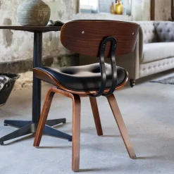 Dutchbone Eetkamerstoelen|Eetkamerstoel Blackwood Walnut