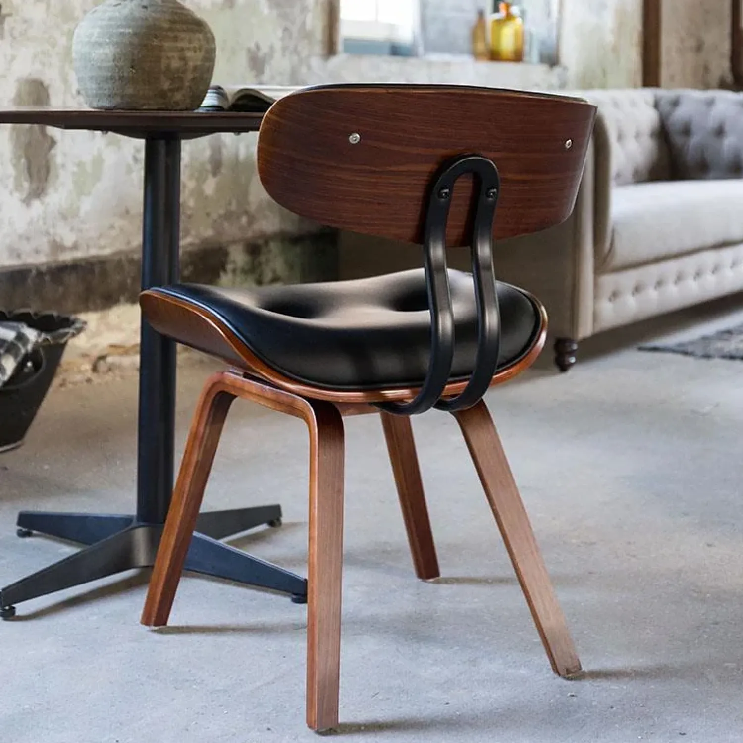 Dutchbone Eetkamerstoelen|Eetkamerstoel Blackwood Walnut