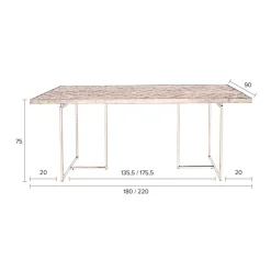 Dutchbone Eettafels|Eetkamertafel Class 180x90cm zwart