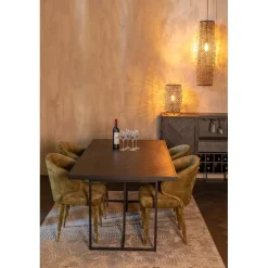 Dutchbone Eettafels|Eetkamertafel Class 180x90cm zwart