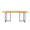 Dutchbone Eettafels|Eetkamertafel Class 220x90cm eiken naturel
