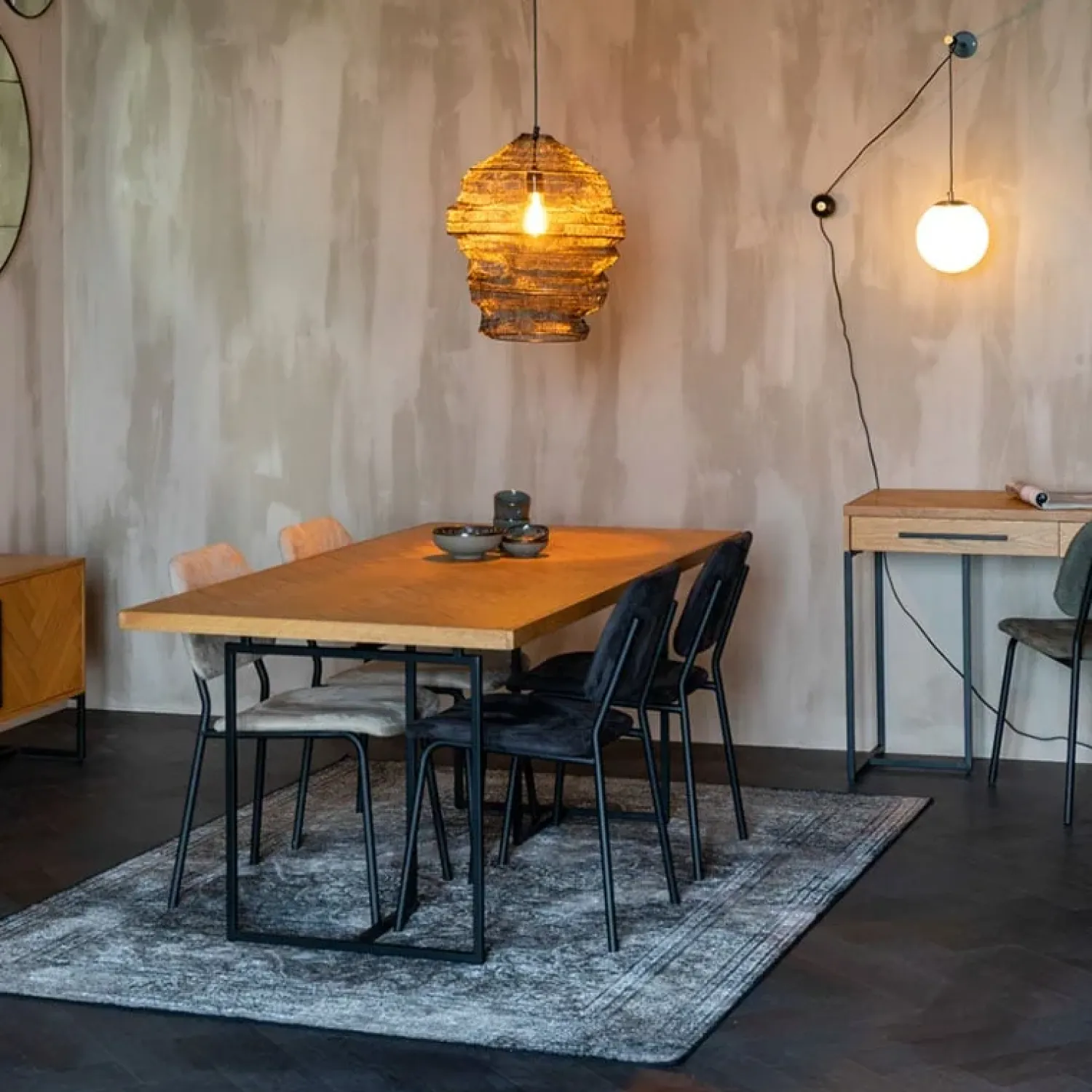 Dutchbone Eettafels|Eetkamertafel Class 220x90cm eiken naturel